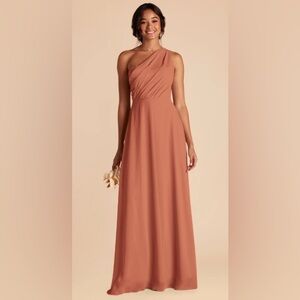 Birdy Grey One-Shoulder Kira Dress Terracotta Large NWT